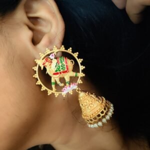 Beautiful Elephant Earring Stunning Design for Graceful Traditional Style