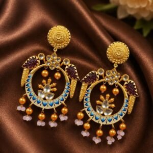 Gold Plated Parrot Earring Charming Style for Beautiful Look