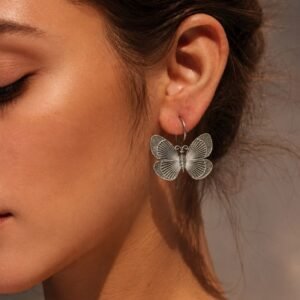 Silver Replica Butterfly Hook Earrings | Perfect Casual Wear Jewelry