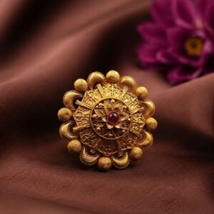Gold Plated Floral Ring Gorgeous Design for Stunning Everyday Wear