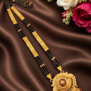 Gold Plated Mangal Sutra Traditional Design for Bridal Fashion Look