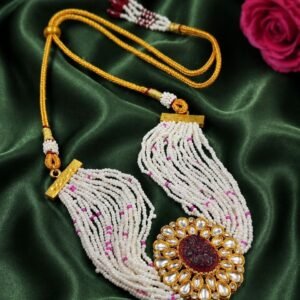 Unique Kundan Necklace Traditional Design for Stone & Pearl Work Detailing