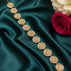 Gold Plated Shish Patti Traditional Head Jewelry for Weddings & Head Piece
