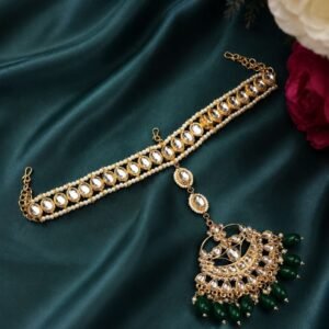 Traditional Maang Tikka Forehead Jewelry for Shish Patti Weddings Wear