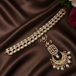 Designer Maang Tikka Forehead Jewelry for Shish Patti Festive Celebrations