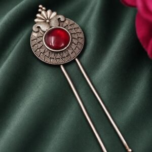 Vintage Leaf Juda Pin Stylish Hair Accessory for Traditional & Festive Hairstyles
