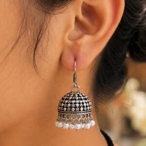 Oxidized Jhumka Earring Vintage Jewelry for Ethnic, Festive & Everyday Wear