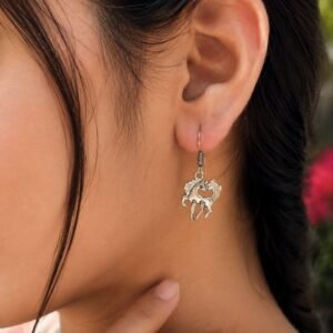 German Silver Designer Horse Earrings | Best Oxidized Daily wear Jewelry For Girls