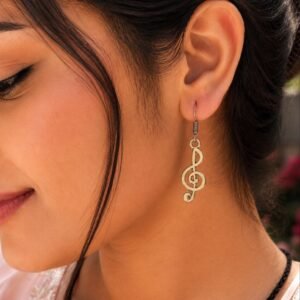 Oxidised Music Design Earrings | Affordable Premium Daily Wear Jewelry