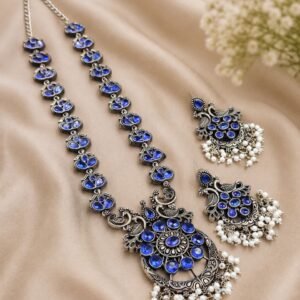 Stylish Peacock Necklace Set Elegant Jewelry for Bridal & Weddings Wear