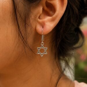German Silver Star Earring Traditional Jewelry for Everyday & Party Wear
