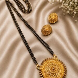 Floral Gold Mangal Sutra Elegant Jewelry for Weddings & Special Occasions