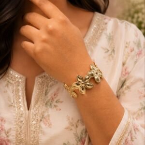 Floral Anti Tarnish Bangle Premium Elegant Jewelry for Daily & Party Wear