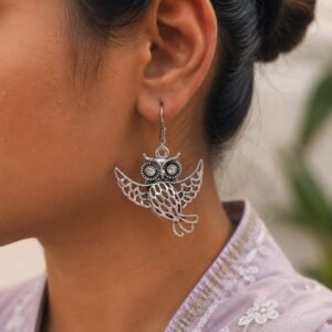 Owl Hook Earring Elegant Design for LightWeight Jewelry
