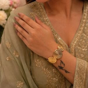 Floral Anti Tarnish Bangle Premium Gold Plated Bracelet for Stylish Look