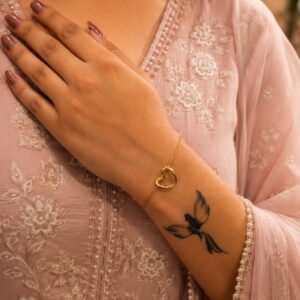 Anti Tarnish Golden Heart Bracelet Premium Gold Plated for Fashion Look