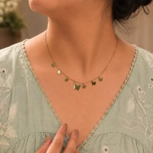 Anti Tarnish Butterfly Necklace Premium Gold Plated Necklace for Women
