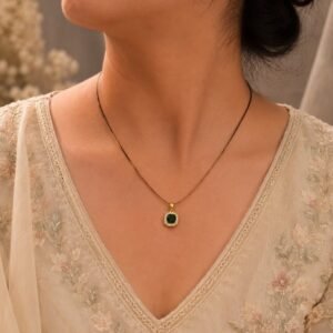 Anti Tarnish Square Necklace Gold Plated for Modern Look