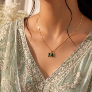Anti Tarnish Butterfly Necklace Premium Gold Plated Necklace for Women