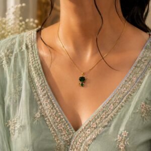 Anti Tarnish Chain Pendant Premium Gold Plated Pendant Necklace for Women