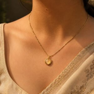 Anti Tarnish Heart Necklace Premium Gold Plated Necklace for Beautiful Design