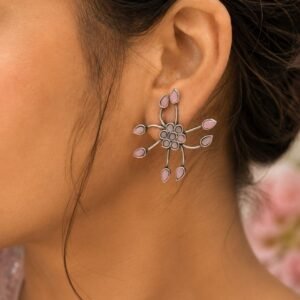 Designer Silver Earring Elegant Statement Earrings for Minimalist Jewelry