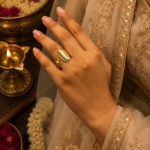 Anti Tarnish Rings Designer Gold Plated Finger Ring for Women