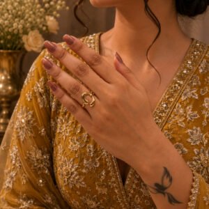 Anti Tarnish Rings Modern Statement Ring with Premium Finish
