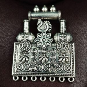 Traditional Art Bird Design German Silver Pendant for DIY Jewelry Making Craft Supplies