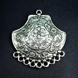 Flower Design Pendant German Silver DIY Jewellery Raw Material for Handmade Jewelry Craft Making
