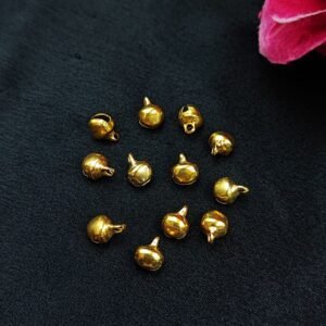 Small Hanging Golden Ghungroo for DIY Jewelry Making Raw Material Craft Supplies (12 piece)