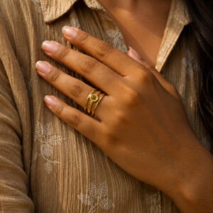 Anti Tarnish Rings Stylish Jewelry for Bridal Wear
