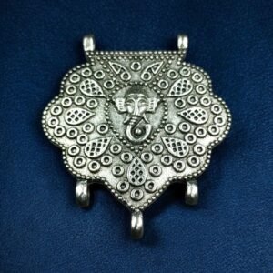 Ganesha Pendant German Silver DIY Jewellery Raw Material for Handmade Craft Projects