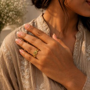 Anti Tarnish Rings Gold Plated Contemporary Traditional Wear Ring