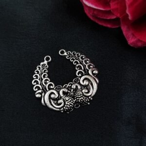 Peacock Design German Silver Pendant Raw Material for DIY Jewelry Making