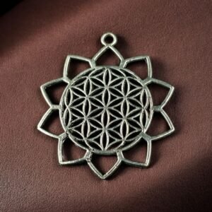 Flower Design German Silver Pendant Raw Material for DIY Jewelry