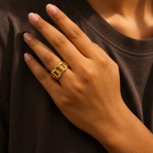 Anti Tarnish Rings Royal Looking Adjustable Finger Ring