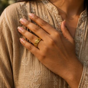 Anti Tarnish Rings Stylish Contemporary Open Ring