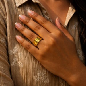Anti Tarnish Rings Traditional Wear Open Ring for Her