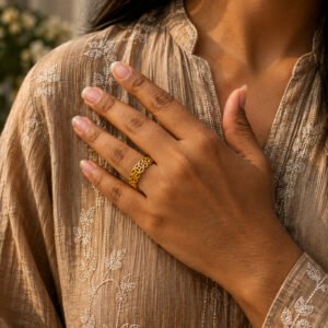 Anti Tarnish Rings Stylish Jewelry for Traditional Wear