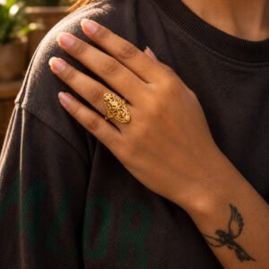 Anti Tarnish Rings Elegant Wedding Ring with Premium Look