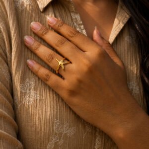 Anti Tarnish Rings Stylish Open Ring for Office Women