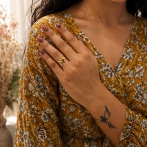 Anti Tarnish Rings Elegant Ring with Minimalist Charm