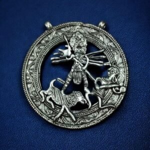Maa Kali Spiritual Art German Silver DIY Raw Material Pendant for Jewelry Making