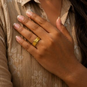 Anti Tarnish Rings Royal Looking Fashion Open Ring with Timeless