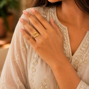 Anti Tarnish Rings Trendy Office Wear Jewelry Ring