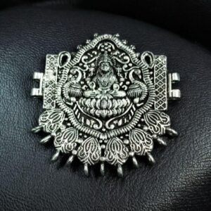 Lord Lakshmi Pendant German Silver DIY Jewellery Raw Material for Handmade Craft Projects