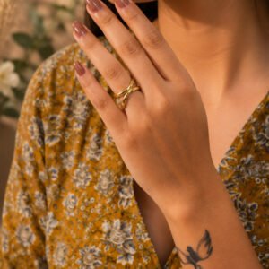 Anti Tarnish Rings Gold Plated Finger Ring for Women