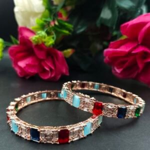 Fashionable AD Stone Work Bangle for Women Elegant Stylish Partywear Jewelry