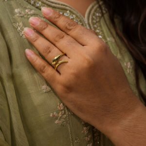 Anti Tarnish Rings Gold Plated Elegant Birthday Ring